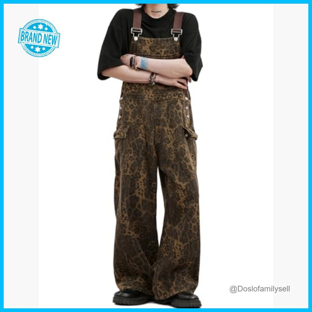 Denim Jumpsuit Overalls Baggy Loose Fit Y2K Grunge Vintage Streetwear Pants - Picture 3 of 7
